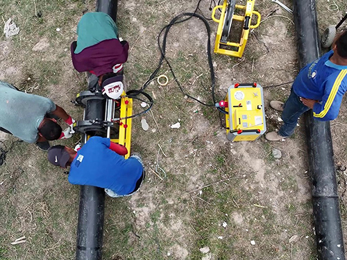 Butt welding machine for PE pipes provided to customers in Honduras