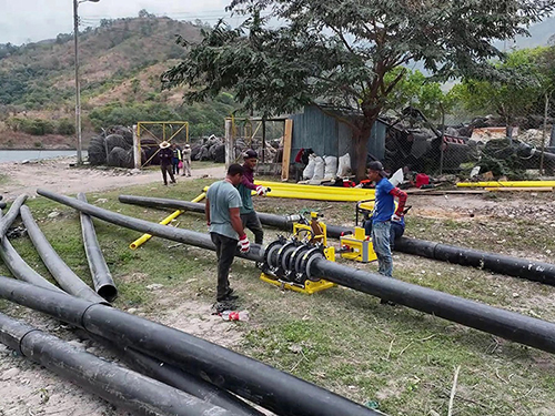 Butt welding machine for PE pipes provided to customers in Honduras